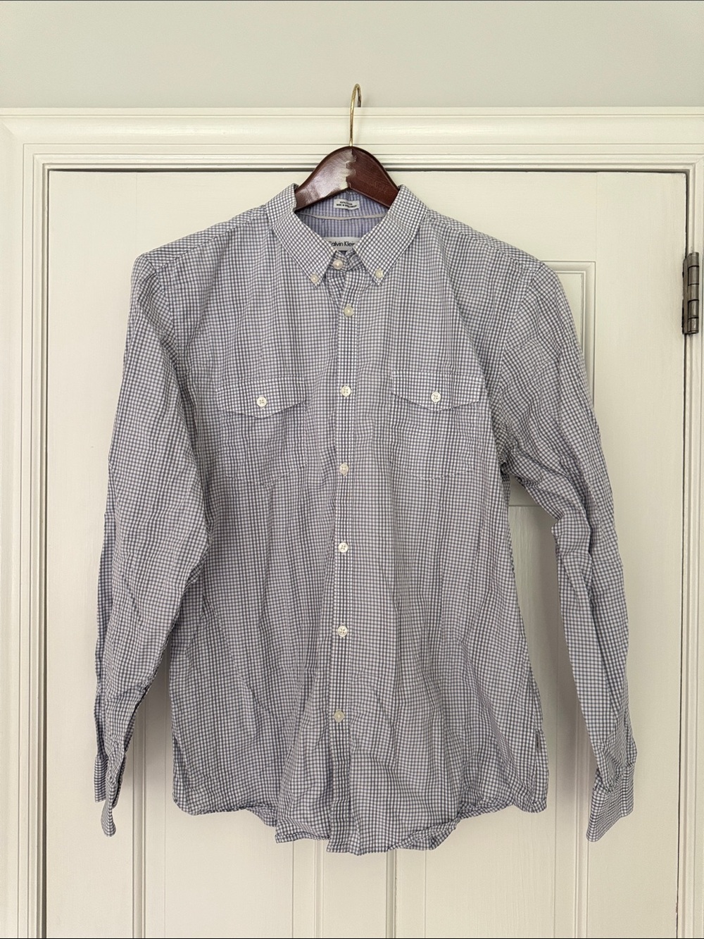 Vineyard Vines Men’s Blue Micro-Check Button-Down Shirt
